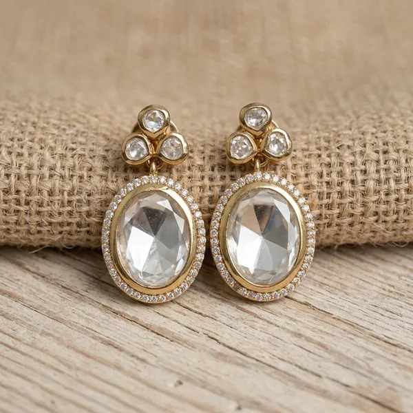Gold_Tone_Polki_Drop_Earring