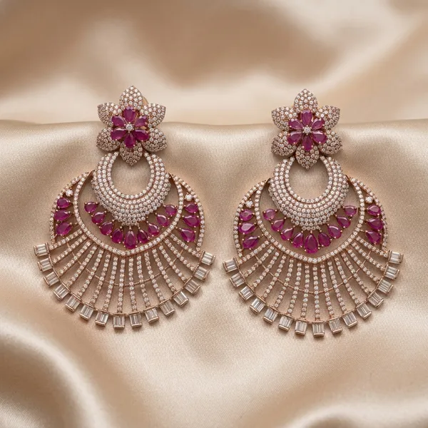 Silver_Toned_Ruby-Stone_Earring_Chandbali