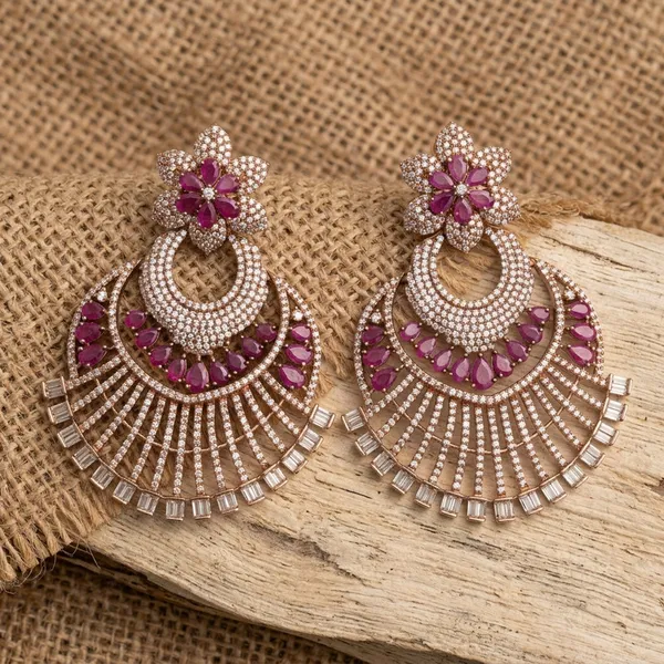 Silver_Toned_Ruby-Stone_Earring_Chandbali