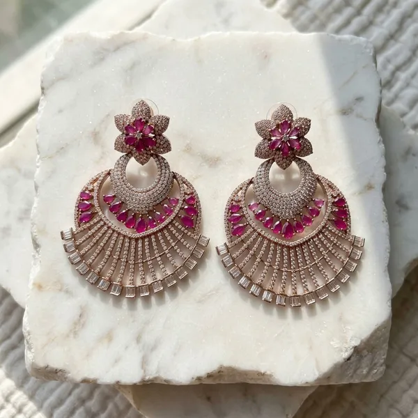 Silver_Toned_Ruby-Stone_Earring_Chandbali