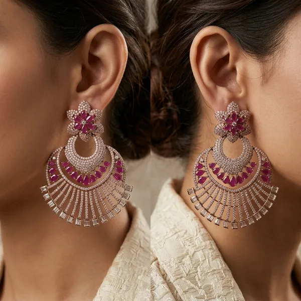 Silver_Toned_Ruby-Stone_Earring_Chandbali