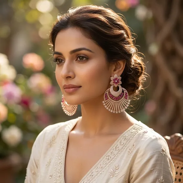 Silver_Toned_Ruby-Stone_Earring_Chandbali