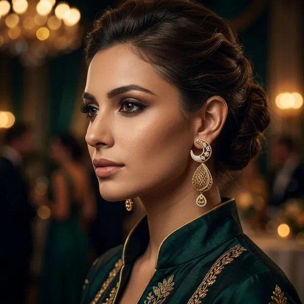 Gold_Plated_Earring_Crescent_Moon_Teardrop_Drop