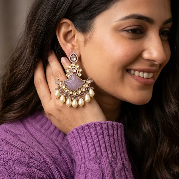Gold_Plated_Kundan_Earring_Traditional_Chandbali