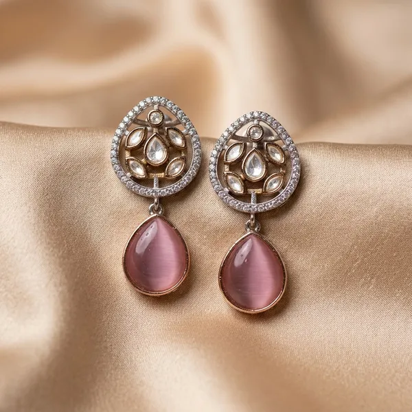 Elegant_Pink_Teardrop_Dangle_Earrings_with_Sparkling_CZ_Accents