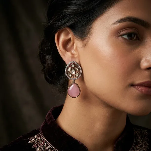 Elegant_Pink_Teardrop_Dangle_Earrings_with_Sparkling_CZ_Accents