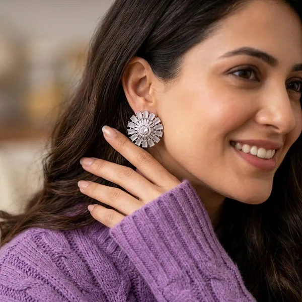 Radiant_Sunburst__Stud_Earrings_with_Frosted_Baguette_Crystals