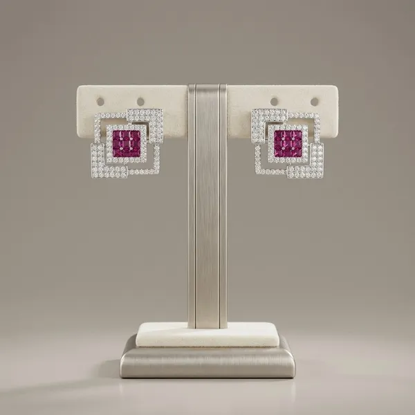 Elegant_Square_Geometric_Ruby_Pink_Stone_Stud_Earrings