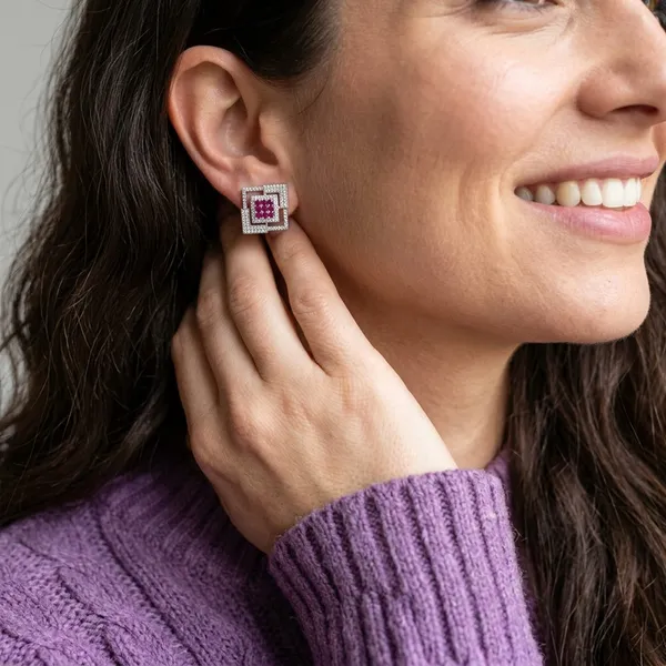 Elegant_Square_Geometric_Ruby_Pink_Stone_Stud_Earrings