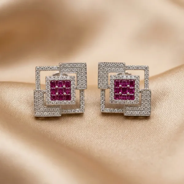 Elegant_Square_Geometric_Ruby_Pink_Stone_Stud_Earrings
