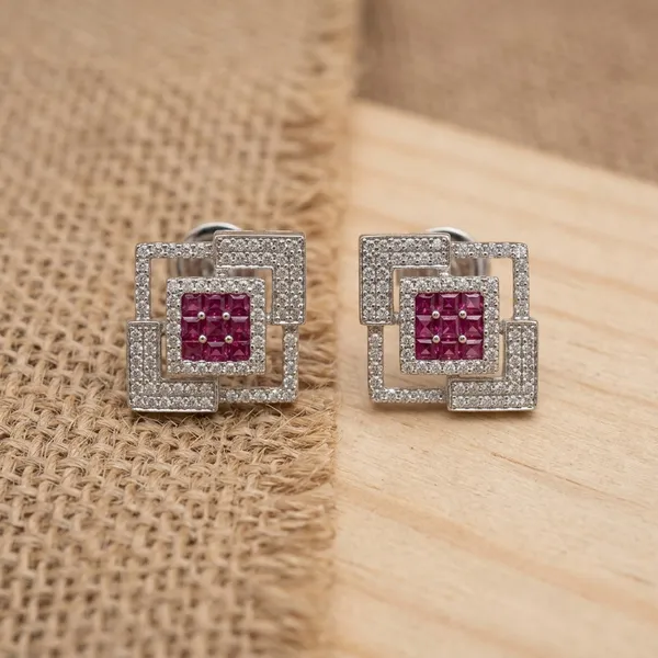Elegant_Square_Geometric_Ruby_Pink_Stone_Stud_Earrings