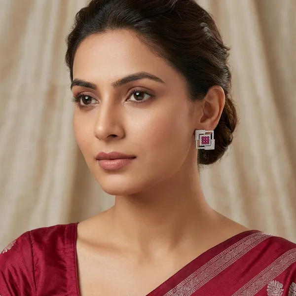 Elegant_Square_Geometric_Ruby_Pink_Stone_Stud_Earrings