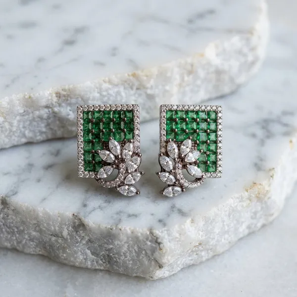 Square_Emerald_and_Diamond_Stud_Earrings