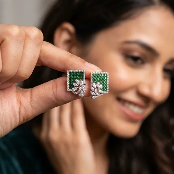 Square_Emerald_and_Diamond_Stud_Earrings