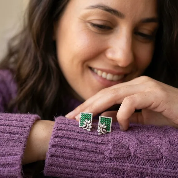 Square_Emerald_and_Diamond_Stud_Earrings