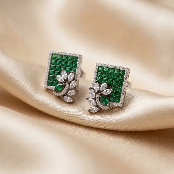 Square_Emerald_and_Diamond_Stud_Earrings