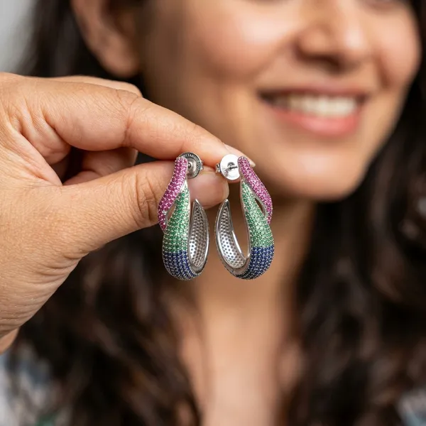 Multi_Color_Pav�_Crystal_Twist_Hoop_Earrings