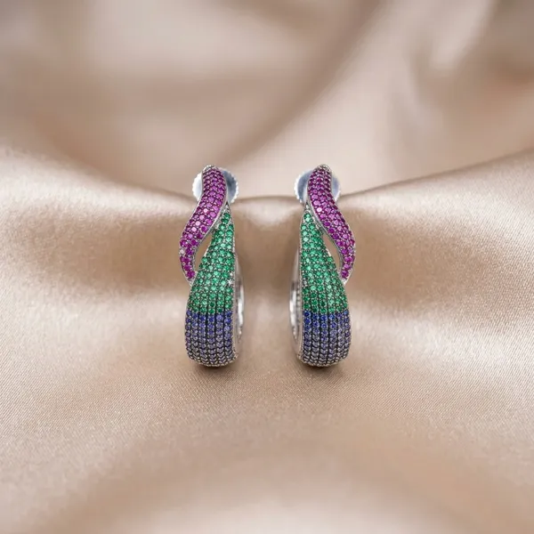 Multi_Color_Pav�_Crystal_Twist_Hoop_Earrings