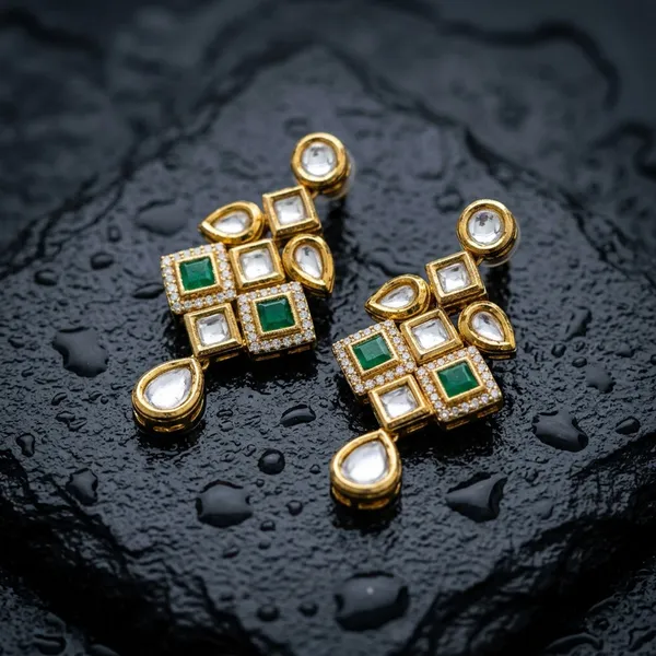 Gold_Plated_Kundan_Traditional_Drop_Earring