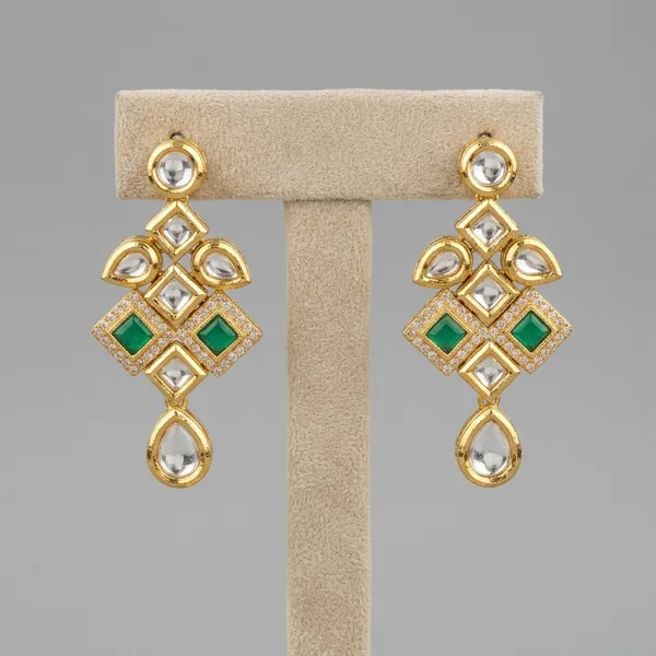 Gold_Plated_Kundan_Traditional_Drop_Earring