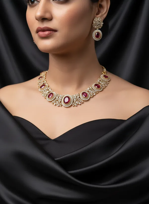 Indian_Set_Regal_Ruby_&_American_Diamond_Choker_Set