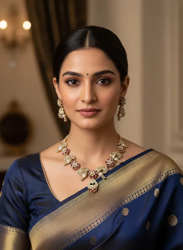 Indian_Set_Gold_Plated_Ruby_and_Pearl_Necklace_Set_with_Peacock_Design