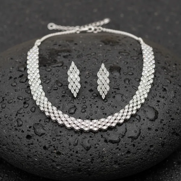Indian_Set_Silver-Plated_CZ_Necklace_Set_with_Marquise_Cut_Stones