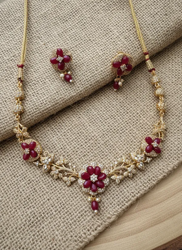 Indian_Set_Gold_Plated_Jewelry_Set_Ruby_Floral