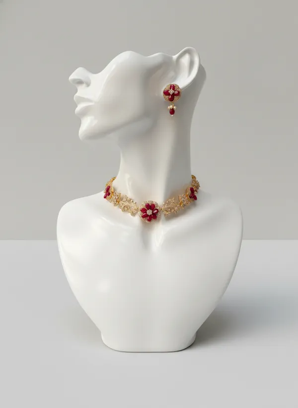 Indian_Set_Gold_Plated_Jewelry_Set_Ruby_Floral