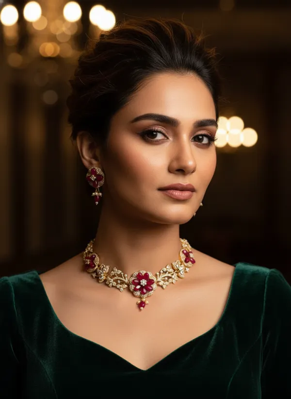 Indian_Set_Gold_Plated_Jewelry_Set_Ruby_Floral