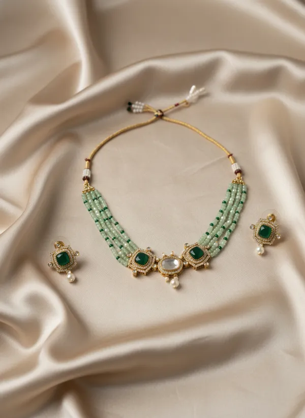 Indian_Set_Elegant_Emerald_Green_Kundan_Beaded_Choker_Necklace_and_Earrings_Jewelry_Set
