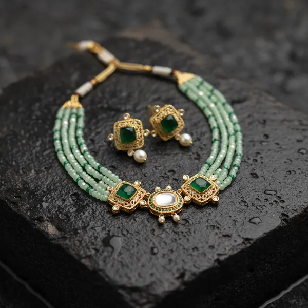 Indian_Set_Elegant_Emerald_Green_Kundan_Beaded_Choker_Necklace_and_Earrings_Jewelry_Set