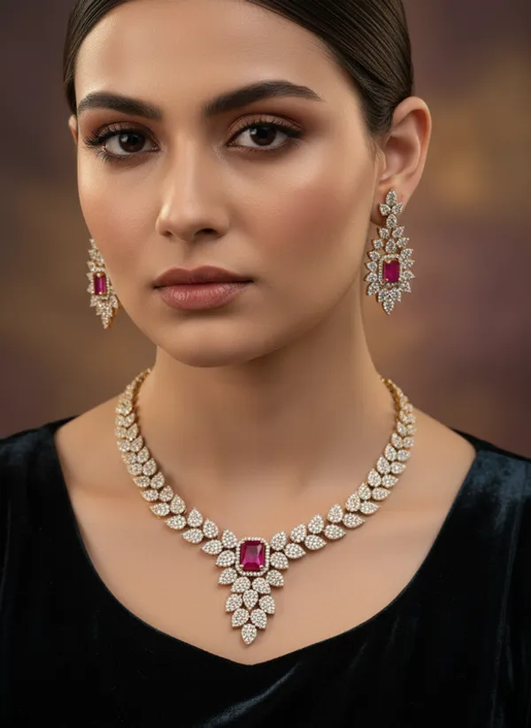 Indian_Set_Elegant_Anti-Tarnish_Pink_Ruby_and_CZ_Studded_Gold-Plated_Necklace_Set_with_Matching_Earrings