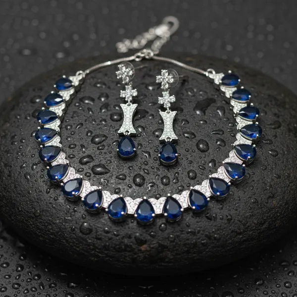 Indian_Set_Silver_Plated_Blue_Stone_Jewelry_Set_Contemporary_Teardrop_Design