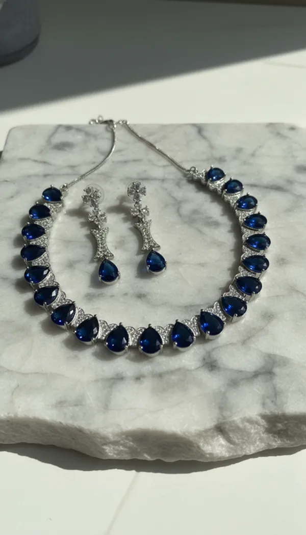 Indian_Set_Silver_Plated_Blue_Stone_Jewelry_Set_Contemporary_Teardrop_Design