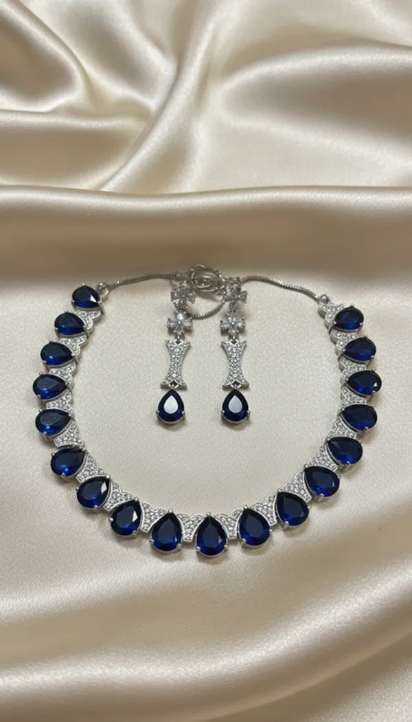 Indian_Set_Silver_Plated_Blue_Stone_Jewelry_Set_Contemporary_Teardrop_Design