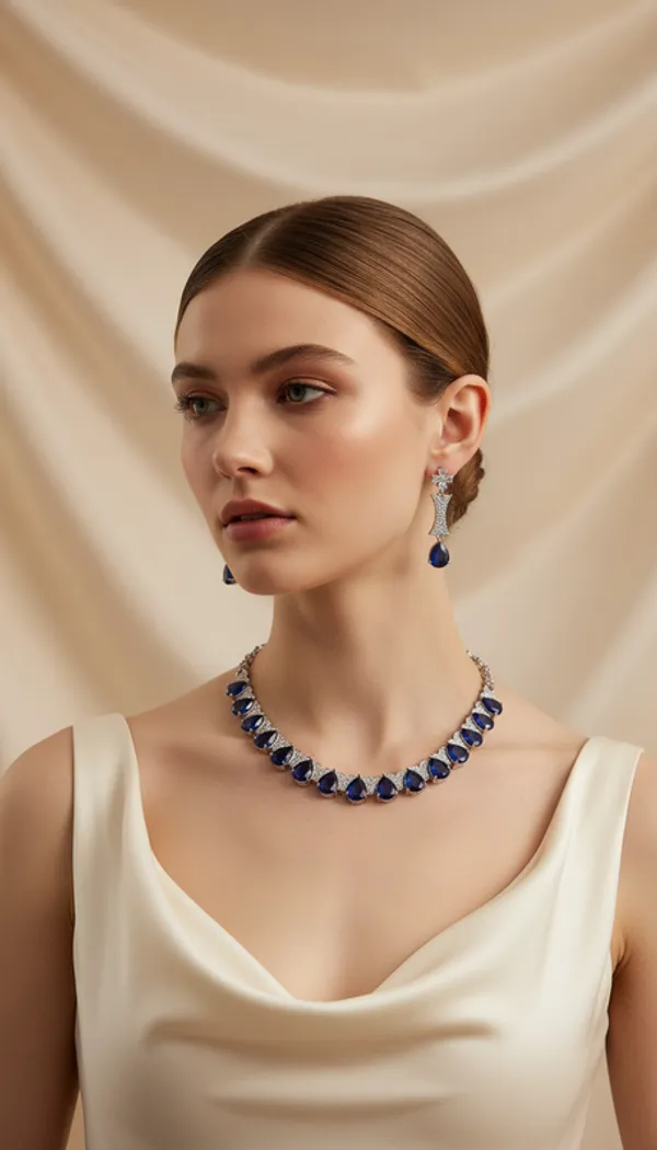 Indian_Set_Silver_Plated_Blue_Stone_Jewelry_Set_Contemporary_Teardrop_Design