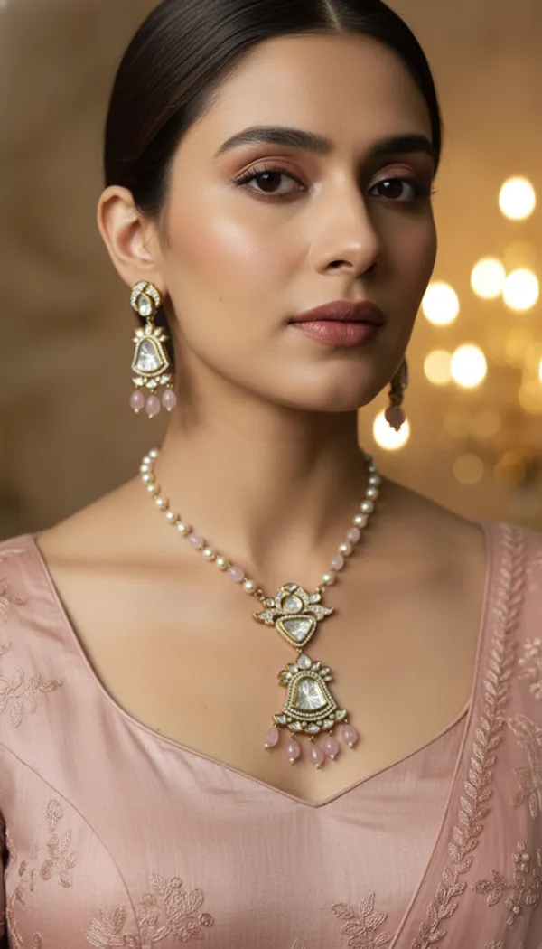 Indian_Set_Elegant_Pink_Quartz_and_Kundan_Anti_Tarnish_Necklace_and_Earring_Set