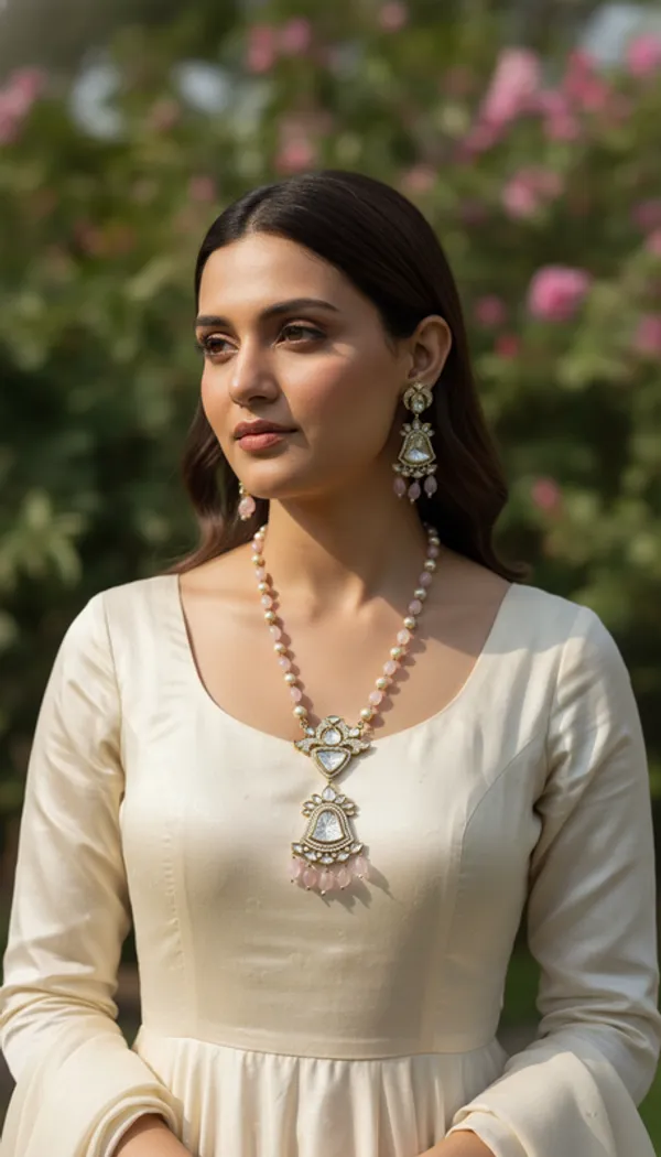 Indian_Set_Elegant_Pink_Quartz_and_Kundan_Anti_Tarnish_Necklace_and_Earring_Set