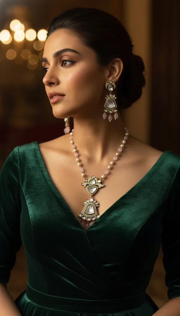 Indian_Set_Elegant_Pink_Quartz_and_Kundan_Anti_Tarnish_Necklace_and_Earring_Set