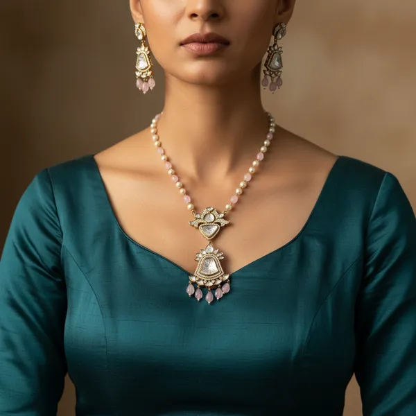 Indian_Set_Elegant_Pink_Quartz_and_Kundan_Anti_Tarnish_Necklace_and_Earring_Set