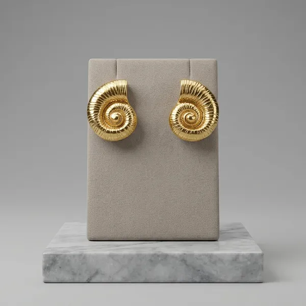 Golden_Nautilus_Spiral_Shell_Stud_Earrings