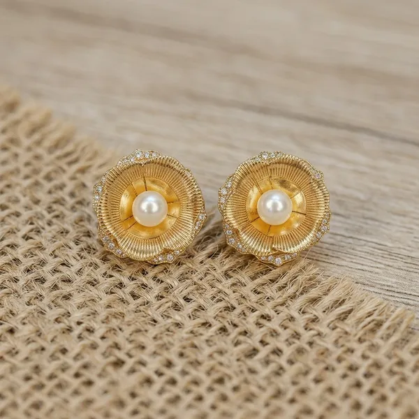 Elegant_Golden_Blossom_Pearl_Earrings
