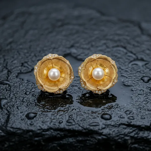 Elegant_Golden_Blossom_Pearl_Earrings