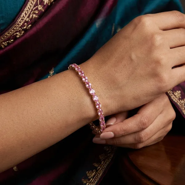 Gold_Plated_Fine_Tennis_Sapphire_Bracelets