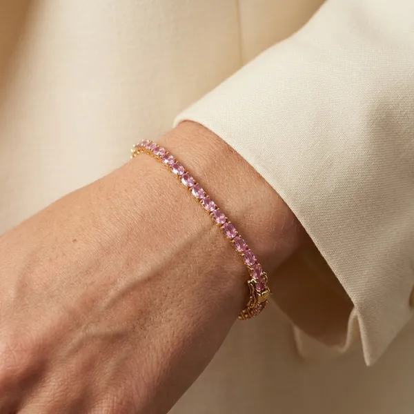 Gold_Plated_Fine_Tennis_Sapphire_Bracelets