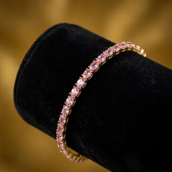 Gold_Plated_Fine_Tennis_Sapphire_Bracelets