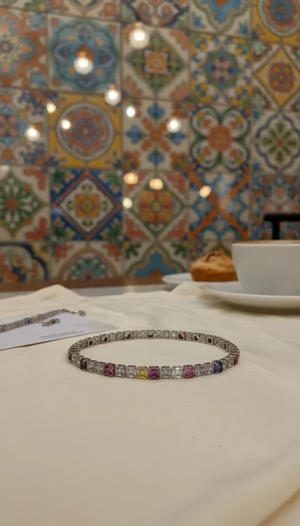 Rainbow_Radiant_Square-Cut_Tennis_Bracelet