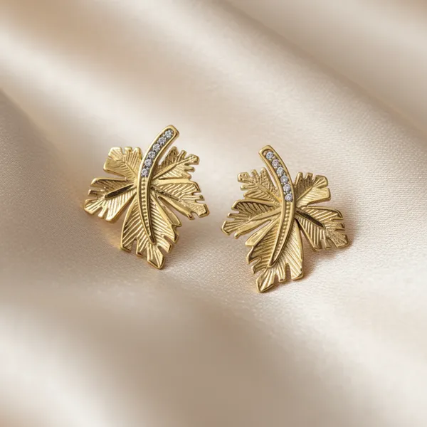 Golden_Leaf_Earrings