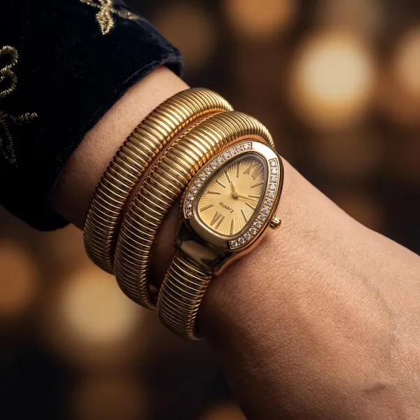 Luxury_Gold_Serpent_Wrap_Watch__Diamond_Bezel_Tubogas_Coil_Timepiece_for_Women